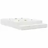 Image de Vidaxl cadre de lit avec rangement blanc 140 cm bois d'ingénierie