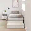 Image de Cadre De Lit Avec Rangement Blanc 90 Cm Bois D'ingénierie Vidaxl