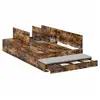 Image de Vidaxl cadre de lit avec rangement chêne fumé 120 cm bois d'ingénierie