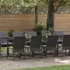 Image de Ensemble De Salle À Manger Pour Jardin 13 Pcs Noir Acier Vidaxl