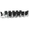 Image de Vidaxl ensemble de salle à manger pour jardin 13 pcs noir acier