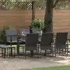 Image de Ensemble De Salle À Manger Pour Jardin 11 Pcs Noir Acier Vidaxl