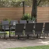 Image de vidaXL Ensemble de salle à manger pour jardin 13 pcs Noir Acier 3335865