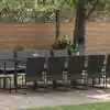 Image de Ensemble De Salle À Manger Pour Jardin 15 Pcs Noir Acier Vidaxl