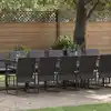 Image de Ensemble De Salle À Manger Pour Jardin 17 Pcs Noir Acier Vidaxl