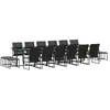 Image de Vidaxl ensemble de salle à manger pour jardin 17 pcs noir acier