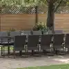 Image de Ensemble De Salle À Manger Pour Jardin 17 Pcs Noir Acier Vidaxl