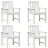 Image de Vidaxl chaise de jardin 4 pcs blanc 65,5 x 59 x 88 cm polyéthylène
