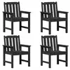 Image de Vidaxl chaise de jardin 4 pcs noir 65,5 x 59 x 88 cm polyéthylène