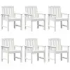 Image de Vidaxl chaise de jardin 6 pcs blanc 65,5 x 59 x 88 cm polyéthylène