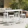 Image de Ensemble De Bar De Jardin 4 Pcs Blanc Hdpe Vidaxl