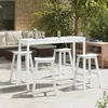 Image de vidaXL Ensemble de bar de jardin 4 pcs Blanc HDPE 3335804