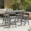 Image de Ensemble De Bar De Jardin 4 Pcs Gris Clair Hdpe Vidaxl