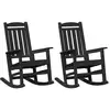 Image de Vidaxl chaise à bascule 2 pcs noir 92 x 70 x 108 cm polyéthylène