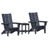 Image de Vidaxl chaise de jardin 3 pcs bleu marine 80.5 x 74.5 x 92 cm