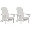 Image de Vidaxl chaise de jardin 2 pcs blanc 82 x 74 x 92 cm polyéthylène
