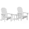 Image de Vidaxl chaise de jardin 3 pcs blanc polyéthylène