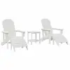 Image de Vidaxl chaise de jardin 3 pcs blanc polyéthylène