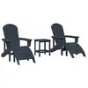 Image de Vidaxl chaise de jardin 3 pcs bleu marine polyéthylène