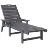 Image de Vidaxl transat 2 pcs gris clair 195,5 x 53 x 98,5 cm polyéthylène
