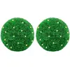 Image de Boules De Buis Artificielles Avec Lumières Led 2 Pcs Vert 45 Cm Vidaxl