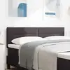 Image de Tête De Lit Marron Foncé Tissu Vidaxl