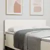 Image de Tête De Lit Crème 144 Cm Tissu En Velours Côtelé Vidaxl