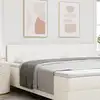 Image de Tête De Lit Crème 200 Cm Tissu En Velours Côtelé Vidaxl