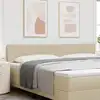 Image de Tête De Lit Gris Vert Clair 200 Cm Tissu En Velours Côtelé Vidaxl