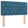 Image de Vidaxl tête de lit bleu foncé 100 cm velours