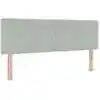 Image de Tête De Lit Gris Clair 160 Cm Velours Vidaxl