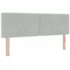 Image de vidaXL Tête de lit Gris clair 160 cm Velours 42007093