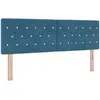 Image de Tête De Lit Bleu Foncé 160 Cm Velours Vidaxl