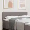 Image de Tête De Lit Réglable En Hauteur Taupe 144 Cm Tissu Vidaxl