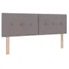 Image de Vidaxl tête de lit réglable en hauteur taupe 144 cm tissu