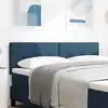 Image de Tête De Lit Réglable En Hauteur Bleu 144 Cm Tissu Vidaxl