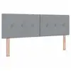Image de Vidaxl tête de lit réglable en hauteur gris clair 160 cm tissu