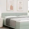 Image de vidaXL Tête de lit Gris clair 200 cm Velours 42007196