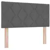 Image de Vidaxl tête de lit gris foncé 90 cm tissu
