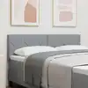 Image de Tête De Lit Gris Clair Tissu Vidaxl