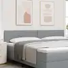 Image de Tête De Lit Gris Clair 200 Cm Tissu Vidaxl