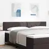 Image de Tête De Lit Marron Foncé Tissu Vidaxl
