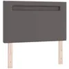 Image de Tête de lit LED - vidaXL - Gris - 90 cm - Cuir synthétique - Bois dingénierie - Mousse - 88/98 cm - LED RGB intégrées