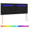 Image de Vidaxl tête de lit led noir 144 cm cuir synthétique