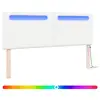 Image de Vidaxl tête de lit led blanc 160 cm cuir synthétique