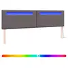 Image de Vidaxl tête de lit led gris 200 cm cuir synthétique