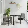 Image de Chaise De Jardin 2 Pcs Noir 55 X 53 X 85 Cm Polyrotin Vidaxl