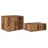 Image de Vidaxl armoire de rangement 2 pcs bois ancien 127 x 41 x 40 cm