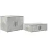 Image de Vidaxl armoire de rangement 2 pcs gris béton 118 x 41 x 40 cm