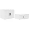 Image de Vidaxl armoire de rangement 2 pcs blanc 108 x 41 x 40 cm